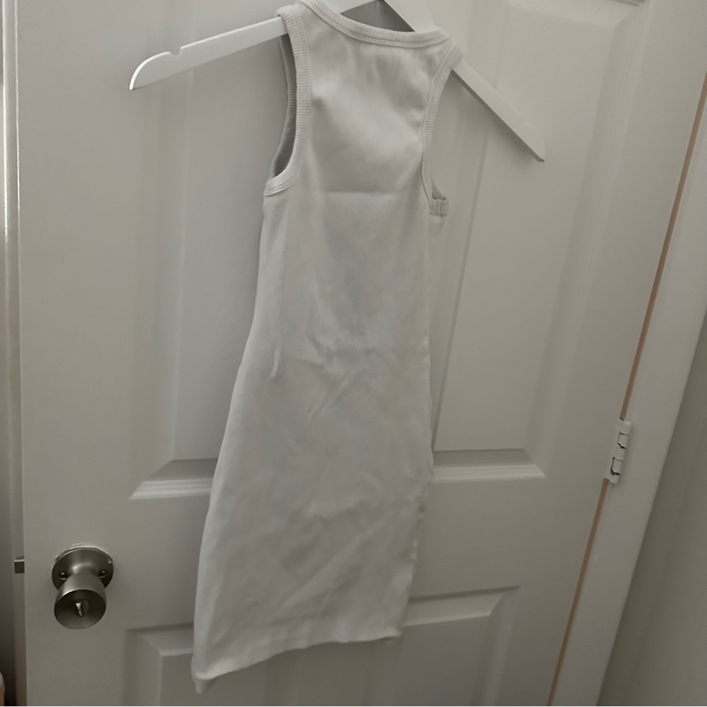 White Ribbed Dress - Picture 7 of 7